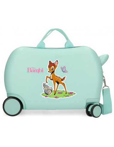 4751028 ABS ROLLING SUITCASE 4W.(2 MULTID.) 45CM.BAMBI TURQU